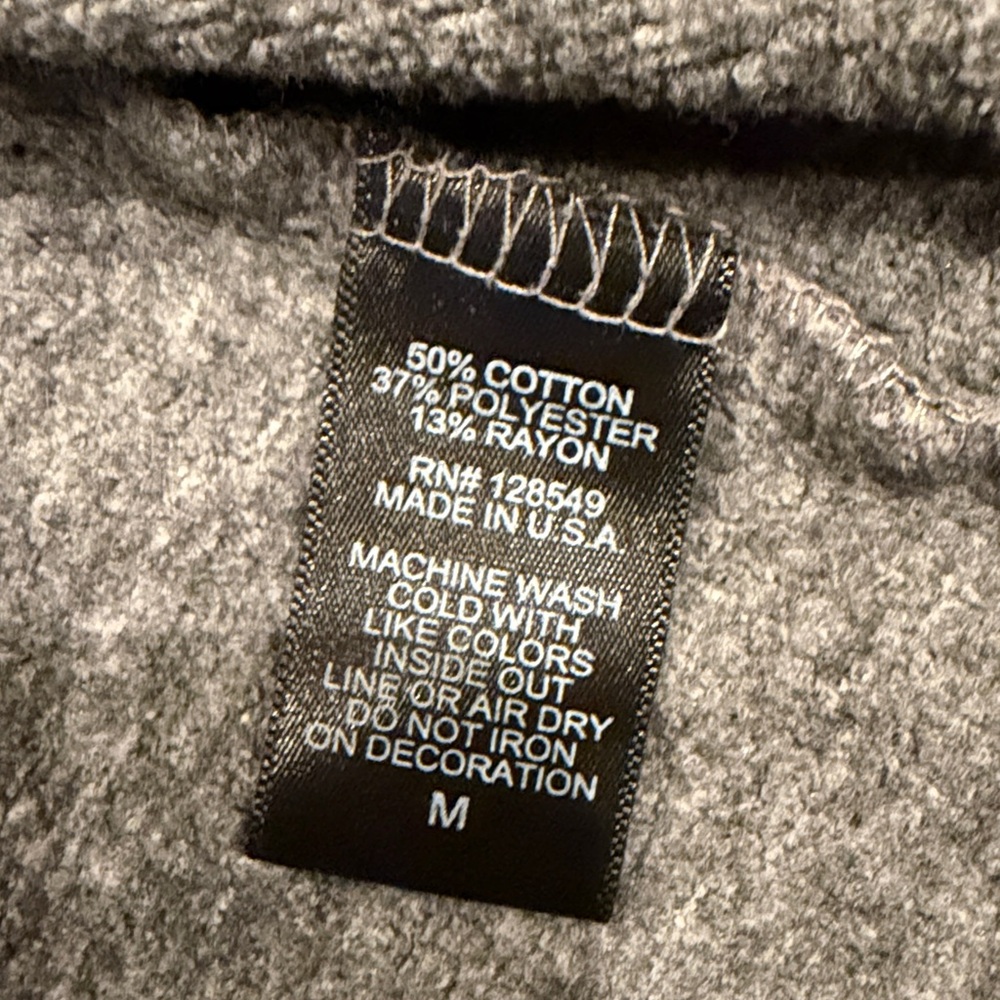 Aviator Nation Gray Zip Hoodie with Blue Stripe Accents - Picture 8 of 9